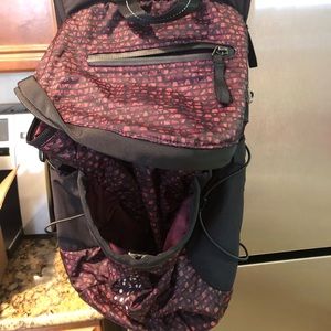 Like new Lululemon backpack/gym bag
